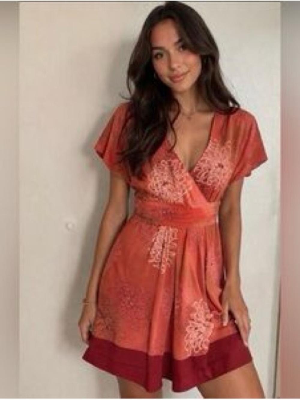 ANTHROPOLOGIE MOULINETTE SOEURS Flower Pattern 100% Silk Dress